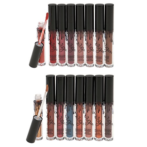 MagiDeal Matt Lipgloss Set mit 8 Farben Wasserdicht Dauerhaft Lippenstifte – Makeup Lipstick – #1 – #8 - 6