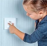 [20 Stück] Kindersicherheit Steckdosenschutz, CANWN Kindersicherung Steckdosen für Babys und Kleinkinder Steckdosensicherung mit Drehmechanik, weiß - 9