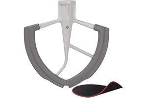 MOLOUDAN 6 Quart Flex Edge Beater pour Kitchenaid Bowl-Lift Stand Mixers, Kitchenaid Paddle Attachment avec les deux côtés Flexible Silicone Edges Bowl Scraper et Mixer Slider Mat
