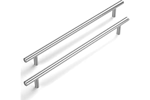 LONTAN 10 Pièce Argenté Poignée Meuble Cuisine 256mm T en Acier Inoxydable Poignées de Meubles LS201BSS256