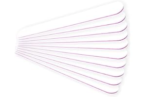 ‎NAILFUN 10x Profifeile Nagelfeile gerade weiss Körnung 100/180 - Kern pink/rot