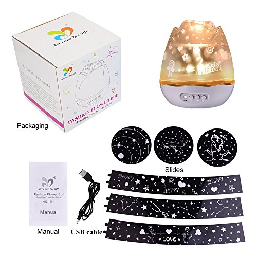 Sternenhimmel Projektor Sternenlicht Nachtlicht 360 Grad 4 Formen Romantische Nacht Lampe Tischlampe drehbar Sterne Projektionslampe für Haus, Schlafzimmer, Kinder Zimmer, Weihnachten, Hochzeit, Geburtstag, Party - 7