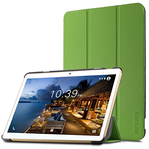 Xido Z90 / ACEPAD A96 10 Zoll (9.6") Hülle Case- Infiland Ultra Dünn Tri-Fold Muschel PU Leder Schlank Superleicht Ständer Shell Cover Schutzhülle Etui Tasche für 9.6" Android Tablet-PC Inklusive XIDO Z90 10 Zoll (9.6") Tablet Pc, ACEPAD A96 10 Zoll (9.6") Tablet PC, Artizlee 10 Zoll (9.6") Tablet PC ATL-26(Überprüfen Sie bitte die Details der kompatibelen Tablet-Modell-Liste in Produktbeschreibung)(Grün)