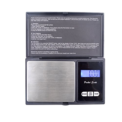 Waage 0,01g ~ 100g, Minisuit LED Digitale Küchenwaage Kalibriergewicht Taschenwaage, elektronische waage (Schwarz) - 2
