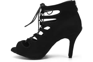 Syrads Zapatos de Baile Latino para Mujer Salsa Tango Bachata Vals Zapatos de Baile de Salón Suela Blanda 969