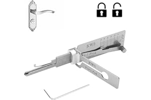 MUBUNI KW5 Stainless Steel Key Decoder, Lock Pick Master Key Decoder, Auto Reader, Lock Picking Kit for Beginners