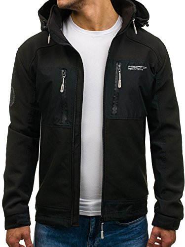 BOLF Herren Softshelljacke bergangsjacke FREESTEP 2139 Schwarz XXL