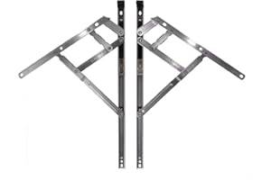 TRULY PVC SUPPLIES Yale Defender Friction Hinges UPVC Window Securistyle Easy Clean & Egress Opening Vent Stay (16" x 13mm (Stack Height))