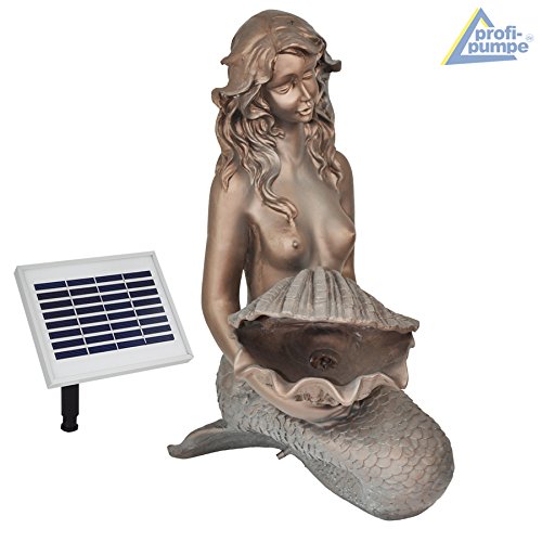 SPRINGBRUNNEN GARTENBRUNNEN SOLAR ZIERBRUNNEN Teichpumpe Set BRUNNEN Solar „Meerjungfrau“, SOLARBRUNNEN GARTENTEICH BRUNNEN SETVOGELBAD WASSERSPIEL für Garten, Terrasse, Teich, Balkon, sehr DEKORATIV, VERBESSERTES MODELL MIT PUMPEN-INSTANT-START-FUNKTION - 4