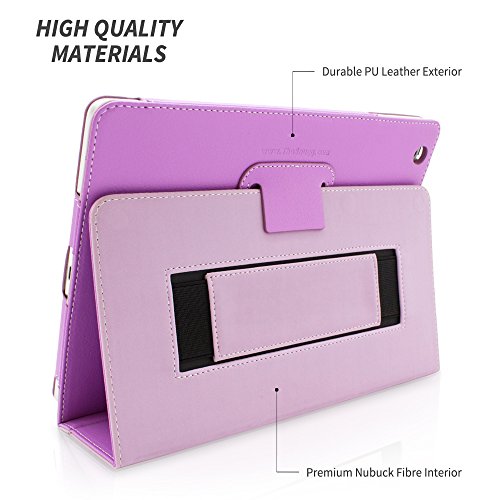 iPad 4 und 3 Hülle (Lila), Snugg – Smart Case mit lebenslanger Garantie + Sleep / Wake Funktion - 4