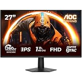 AOC 27G50Z 27&prime;&prime; 260 هرتز (OC) 0.3 مللي ثانية شاشة مشغل IPS سريعة عالية الدقة FreeSync