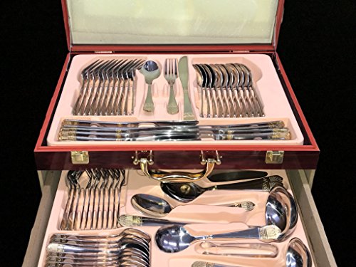 VERSAC-Besteck-Medusa-Mander-LUXUS-EDELSTAHL-72-Teilig-BESTECKSET-BESTECK-SET-TAFELBESTECK-BESTECKKOFFER-MEDUSA-Besteck-im-HOLZKISTE-SO-LANGE-DER-VORRAT-REICHT