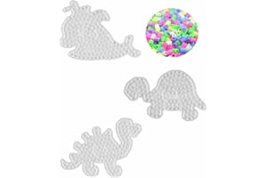 ‎HAMA Hama MAXI Perlen - Stiftplatte 8209 Wal, 8210 Schildkröte und 8215 Dino + Bonus 25 HPT Leuchtperlen 10mm in 6 Farben (Leuchten im Dunkeln)