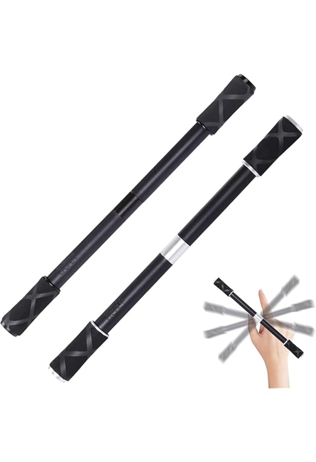 OSDUE 2 Pièces Spinning Pen, Stylos Rotatifs Antidérapants,Stylo Spinning Professionnel Pour Exercer La Dextérité Des Doigts (Sans Recharge De Stylo