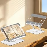 Coverzone Tablet ve Kitap Okuma Standı &ndash; 360&deg; D&ouml;ner Ayarlanabilir Katlanabilir Masa&uuml;st&uuml; Tutucu, Ergonomik Tasarım, Sağlam Al&uuml;