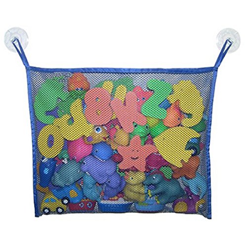 Lalang Kids Baby Bath Time Toys Storage Suction Bags Children Toys Organizer Bag (deep blue)