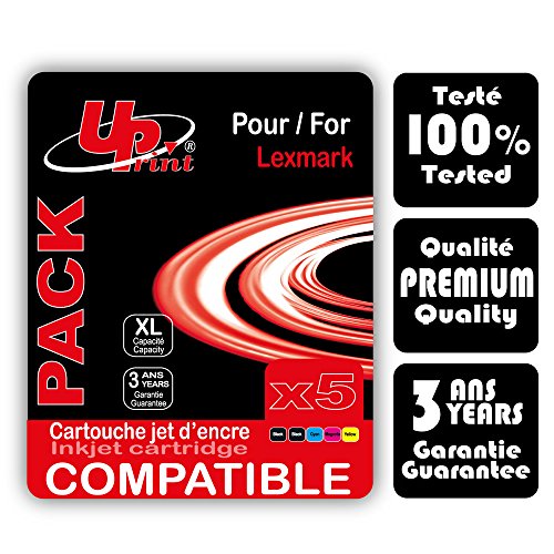 LEXMARK - 14N1092/93/94/95 - PACK 2 Noir + 1 Cyan + 1 Magenta + 1 Jaune - Grande Capacité - Economique - Qualité équivalente à la cartouche d'origine - Garanties et Assistance - Le Meilleur rapport Qualité/Prix - Expédié depuis la FRANCE