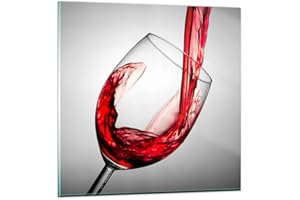 ARTTOR Moderne Impression sur Verre Boisson verre vin Image Tableau en Verre Decoration Murale 30x30cm Deco Cadre Salon Chambre Cuisine Carré Petit Tableaux Decoratifs Muraux Art Wall Decor GAC30x30-2258