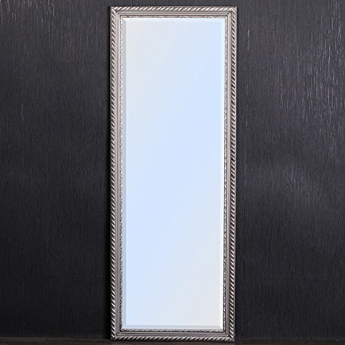 WANDSPIEGEL BAROCK SILBER ANTIK DESIGN SPIEGEL Stripe 160x60cm MIT HOLZRAHMEN - 3
