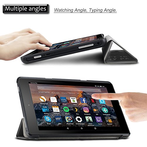 Hülle für Fire HD 8 (7. Generation – 2017) / das neue Fire HD 8 (6. Generation – 2016), Infiland Ultra Slim Lightweight Schutzhülle Cover für Fire HD 8 (8-Zoll-Tablet, 7. Generation – 2017) / Das neue Fire HD 8 Tablet (6. Generation – 2016)(Große Augen) - 4