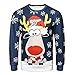 Produktbild Ugly Christmas Sweater Herren UFODB Männer Pullover Basic Winter Weihnachten Weihnachtspullover 3D Print Langarm Mode Sweatjacke Sportjacke Outwear