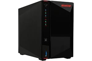 Asustor NIMBUSTOR 2 AS5202T 2 Baies NAS Bureau Boîtier Dual Core 2.0 GHz CPU, 2 Go RAM DDR4, sans Disque