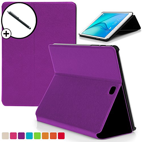 Forefront Cases® Neue Leder Hülle / Tasche / Case / Cover für Samsung Galaxy Tab A 9.7 SM-T550 (Mai 2015) - Rundum-Geräteschutz und intelligente Auto-Sleep-Wake-Funktion mit 3-JAHRES-GARANTIE VON FOREFRONT CASES - inkl. Eingabestift