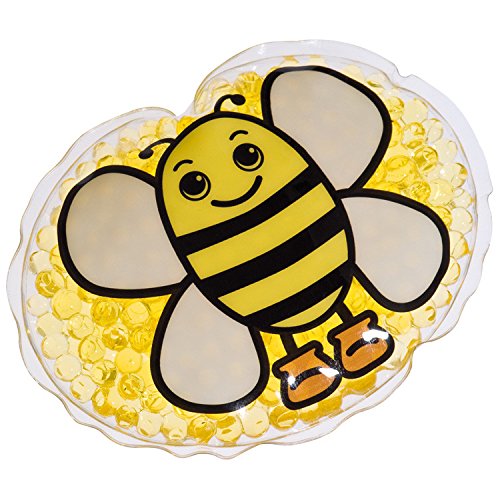 Pack of 10 Children's Reusable Hot & Cold Heat Ice Gel Bead Pack for First Aid Bruise Sooth (Yellow Bee)