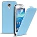 Produktbild Samsung Galaxy S4 Mini PU Leder Hülle, Conie Mobile FlipCase, Klapptasche Handytasche Schutzülle Premium Fliptasche in Hellblau