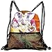 Produktbild RAINNY Drawstring Backpacks Bags,Ethnic Culture Belief Prosperity Lord Figure Brushstrokes Artistic Illustration,5 Liter Capacity,Adjustable