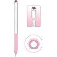 Excefore Sleeve Pencil Case Compatible with Apple Pencil 2nd Generation, Dual Color Soft Silicone Protective Cover Non-Slip Sleeve Skin Compatible with Magnetic Charging and Double Tap (Pink)