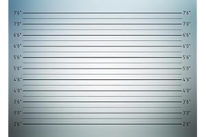 Haosphoto Mugshot Backdrop for Photography 7X5FT Police Lineup Height Charts Backdrops Accurate Measurements Poster Background for Birthday Bachelorette Party Girls Night Out Photo Studio Props HS991