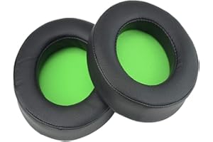 Chofit Zamiennik kompatybilny z Razer Kraken 7.1 V2/Kraken V2/Kraken Pro V2 Earpad, poduszka, czarna, owalna osłona, nauszniki, akcesoria, pianka z pamięcią kształtu (czarno-zielona)