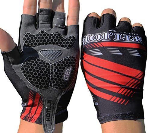 SMING Cycling Gloves Half Finger with Gel Pad Shock-absorbing Fingerless Gloves Men/Women