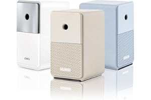 Sivelike Manual Pencil Sharpener,Auto-in Hand Crank Pencil Sharpener with Adjustable Point for Pencils and Colored Pencils,Desk Sharpener for Kids, Students, Classroom, Home and Office (Gray)