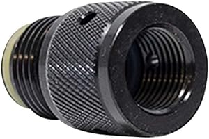 Valken Paintball Adapter for 90/88g CO2 Tanks, Black, Round