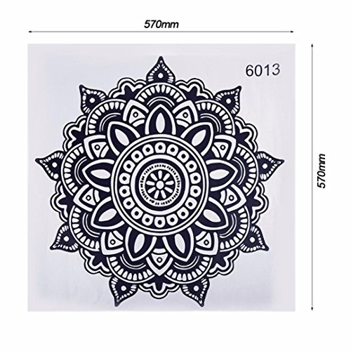 Longra Wohnaccessoires & Deko Mandala Flower indischen Schlafzimmer Wand Aufkleber Kunst Aufkleber Wandbild Home Vinyl Familie Wandaufkleber Wandtattoo - 2