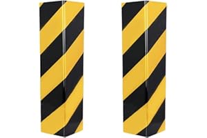 JGR SELECT 2 Unidades Protector Garaje Esquina - Paragolpes para Puerta de Coche, con Adhesivo - para Columnas, Parking, Garaje - 40 * 15 cm (Amarillo y Negro)