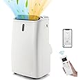COSTWAY 5 in 1 Portable Air Conditioner with WiFi Smart APP, 12000BTU/14000BTU Mobile Heater, Cooler, Fan, Dehumidifier with Sleep Mode, 24H Timer, 3 Fan Speed & Remote Control (14000BTU)