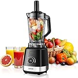 Aicok Batidora de vaso, 1500Wde Batidora Potente, Programa Multifunción Batidora de vaso para Smoothie, Picar Hielo, Batidora y Limpieza Automática, Libre de BPA, Negro