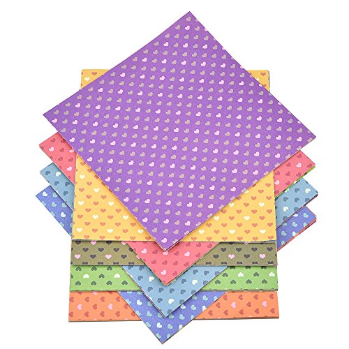 eBoot 120 Blatt 15 x 15 cm doppelseitige farbige Faltblätter Papier falten und stecken (In verschiedenen Farben)