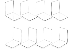 ‎GOYADA GOYADA 8 Stück Buchstützen aus Acryl, Buchstützen Transparent für Bibliothek, Schule, Büro und Zuhause, Buchstützen aus Acryl, 3 MM Dick, Robust