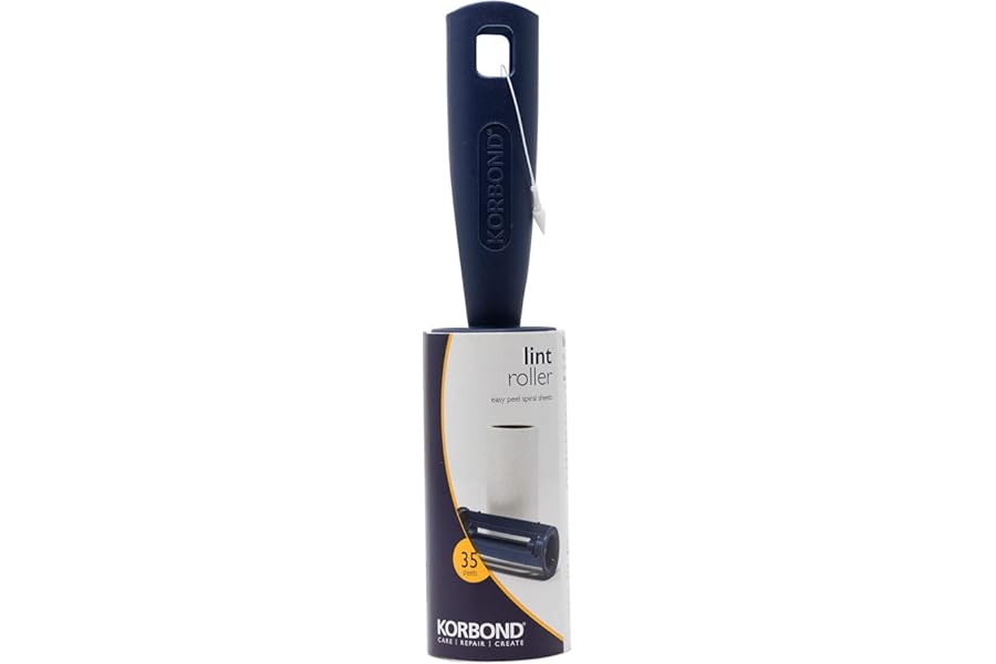 Korbond 5m Lint Roller - 35 Sticky Sheets - Lint Remover, Pet Hair Remover, Cat Hair Remover, Sticky Roller for Clothes - Compatible with Korbond Lint Roller Refills
