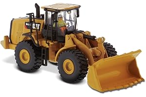 Diecast Masters 85949 - Caterpillar ładowarka rowerowa 972M, wierny w szczegółach pojazd budowlany H0 CAT w metalowym pudełku, skala 1:87, ok. 10,3 x 3,7 x 4,2 cm