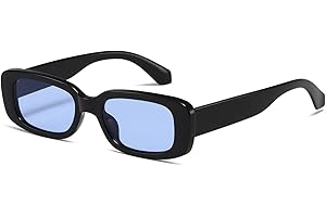 kimorn Gafas de sol rectangulares para mujeres y hombres, gafas de moda Retro a la moda de los años 90, marco cuadrado de protección UV 400 Vintage K1200