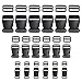 Produktbild 36 Stück Seitliche Entriegelung Kunststoff Schnallen und Tri Glide Clip Gurtband Slider, 5/ 8, 1 und 1 1/ 2 Zoll, Schwarz