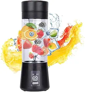 BRUSHFINCH Juicer Rechargeable Portable Electric USB Juicer Bottle Blender for Making Juice, Travel Juicer for Fruits and Vegetables, Fruit Juicer for All Fruits, Juice Maker Machine (Multi colour)