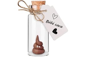 MISTER CURIOSITIES Bébé caca dans une fiole, animal de compagnie mignon, fausse crotte, cadeau adorable et charmant, farce ou cabinet curiosités décalées
