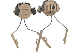 WTZWY 1-Paar Headset Helmadapter ARC-Schienenadapter Aufhängungskopfhörer Halterung Jagd Ohrenschützer Unterstützung der linken und rechten Seitenbefestigung für Peltor Comtac