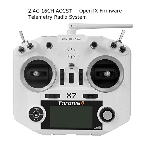 ZCGC-UK FrSky Q X7 Transmitter ACCST Taranis 2.4GHz 16CH RC Transmitter Compatible with Frsky Receiver for FPV Racing Drone Quadcopter ( White )